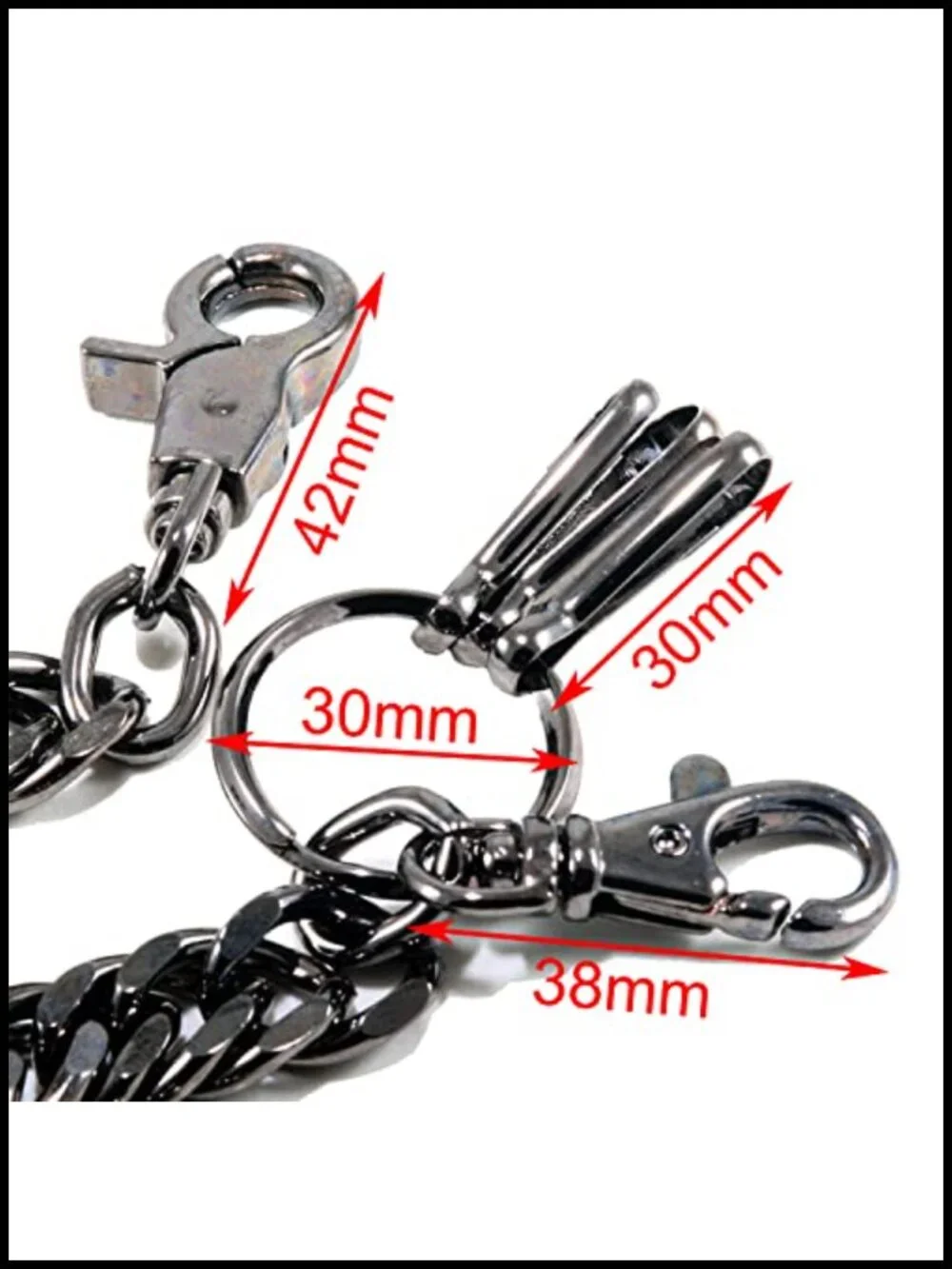 Heavy Duty Chrome Plated Steel Wallet Chain for Bikers & Truckers 20 inch